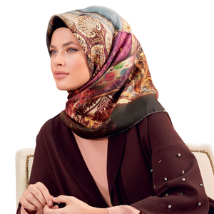 Écharpes <span class=keywords><strong>en</strong></span> <span class=keywords><strong>soie</strong></span> imprimées pour femmes, douces, motif paon, <span class=keywords><strong>en</strong></span> <span class=keywords><strong>soie</strong></span> twill <span class=keywords><strong>naturelle</strong></span> turque - Product Image 3