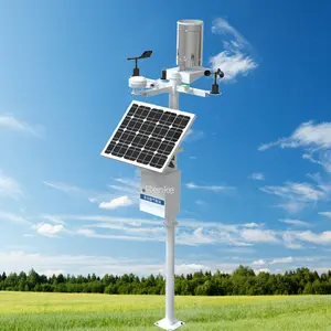 School Outdoor Steam Powered Meteorological Monitoring Forecast Weather Station Agriculture With Solar Panel