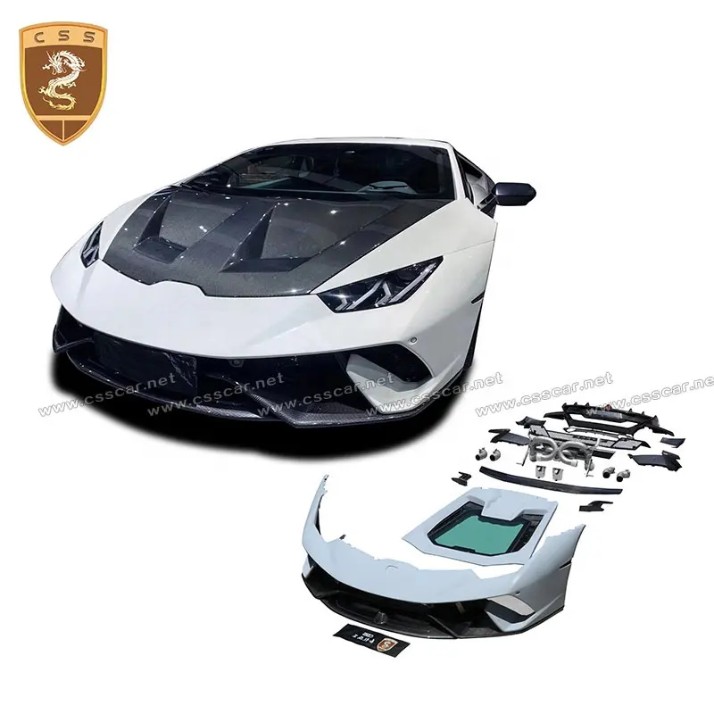 Nâng Cấp Facelift Performante Phong Cách Xả Động Cơ Bìa Xe Phía Trước Bumper Lp610 Cơ Thể Kit Đối Với Lamborghini Huracan Bodykit