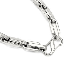 مجموعة أساور قلادة سلسلة مكتنزة من الفولاذ المقاوم للصدأ ، قفل كبير ، سلسلة ربط ثقيلة ، قلادة قلادة جذابة ، مجوهرات رائعة للرجال والنساء - Product Image 4