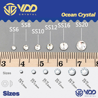 Nouvelles Couleurs VDD SS4-SS30 Strass en Verre de Haute Qualité Pierres Brillantes à Dos Plat pour Décoration d'Ongles et Artisanat DIY