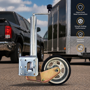 <span class=keywords><strong>Roue</strong></span> de remorque réglable en acier robuste de 500 kg, pliable automatiquement, avec roulement à billes de 60 mm zingué pour remorque professionnelle - Product Image 1