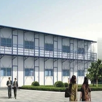 Maison préfabriquée à deux étages de taille personnalisée, projet d'ingénierie, appartement modulaire en acier, résidence pour travailleurs, maison K