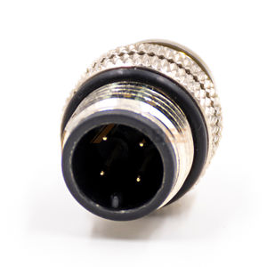 Connecteur mâle M12 blindé 4 pôles à code A, moulé, à sertir, pour câblage de capteur industriel anti-EMI - Product Image 3