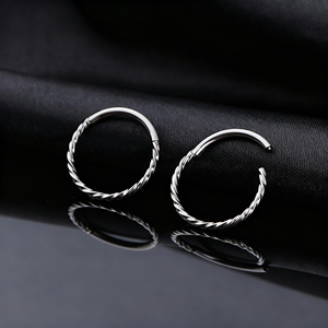 Anillo de Nariz de Titanio ASTM F-136 con Bisagra Segmentada Estilo Punk, Chapado en Oro de 18K, Joyería de Piercing Corporal de Moda - Product Image 2