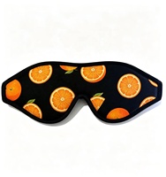 Masque de sommeil occultant noir 3D en mousse à mémoire de forme confortable, à emplacement profond, 100% occultant, imprimé fruits, pour toutes les saisons