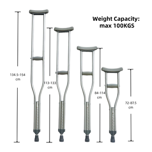 Einstellbare Achsel krücken aus Aluminium legierung für Erwachsene Kinder Ältere Achsel krücken Großhandel - Product Image 2
