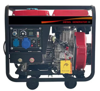 Groupe Électrogène Diesel Portable Chine 3 kW 5 kVA 6,5 kW 8 kW 10 kW, Démarrage Électrique 220 V Monophasé/Triphasé