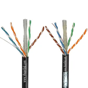 SURELINK 4对室外外部23awg lan电缆加油脂果冻填充cat6 utp电缆加凝胶