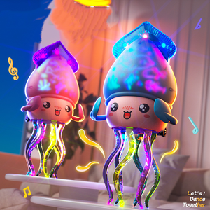 Mới Đến Điện Bò Nhảy Múa Bạch Tuộc Đầy Màu Sắc Ánh Sáng Và Âm Nhạc Tự Động Tránh Cảm Giác Thư Giãn Đồ Chơi Điện Cho Trẻ Em - Product Image 2