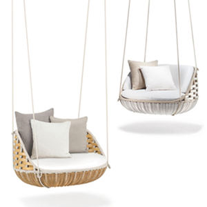 Oferta Especial Cama Colgante Redonda de Ratán Metálico Muebles de Jardín de Diseño Moderno para Exteriores Silla Hamaca de Patio para Uso en Parque - Product Image 5