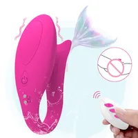 Vibrator Pengendali Jarak Jauh Nirkabel Putri Duyung Celana Dalam Getar 12 Kecepatan Mainan Seks Stimulator Klitoris G Spot untuk Pasangan Wanita