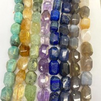 Perles de pierre naturelle en cristal de quartz Lulutong, tube faceté exagéré de 15*20 mm, perles de pierre en forme de seau pour la fabrication de bijoux DIY