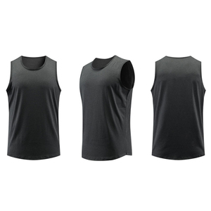 Summer Three Colors Side Split Lightweight Men Quick Dry <b>Running</b> <b>Singlet</b> Custom Printed Marathon tank Top - Product Image 5