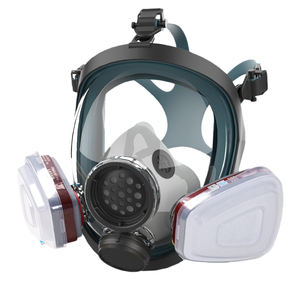 Masque respiratoire intégral avec lentille anti-buée, en TPE, réutilisable, lavable, protection chimique 3 couches, filtre vapeurs organiques - Product Image 1