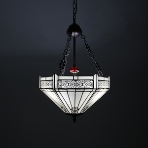 LongHuiJing High End Quality Brass Finish Tiffany Style <b>LED</b> Pendant Table Lamp 36.7Inch Height 360 Beam Angle E26 Middle - Product Image 4