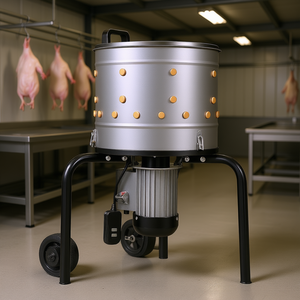 Machine à plumer les poulets électrique, 15,6 pouces, 550W, en acier inoxydable, avec roues de transport, pour usage commercial - Product Image 2