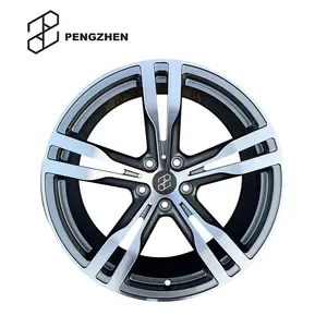 Pengzhen 8.5j 9.5j 5スポークディープスチールグレー車の表面20インチ5X1125x120Alloy車の鍛造ホイールリムBMW用