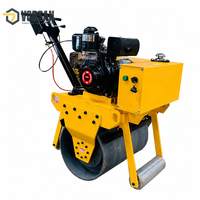 Mini-compacteur vibrant à tambour unique, autoporté, à moteur essence, pour la construction routière