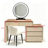 Table de maquillage moderne en bois blanc, coiffeuse pour chambre à coucher