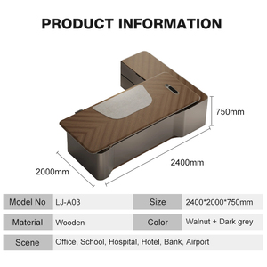 Tốt nhất bán văn phòng hiện đại bảng l-hình dạng bàn điều hành cho CEO nội thất văn phòng văn phòng bàn Bàn máy tính bàn - Product Image 2