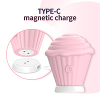 Jouet sexuel pour femme, vibromasseur suceur clitoridien en forme de cupcake, vibromasseur en forme de cornet de glace, suceur de tétons et de clitoris, vibromasseur en silicone pour adultes