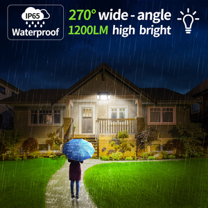 Intelamp thấp moq 3 đèn đầu năng lượng mặt trời Powered tường ánh sáng An ninh ánh sáng với 2 cảm biến chuyển động - Product Image 3