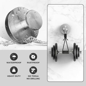 Crochet de suspension à ventouse pour douche, en acier inoxydable, <span class=keywords><strong>sans</strong></span> perçage, pour serviettes, salle de bain et <span class=keywords><strong>cuisine</strong></span>, vente en gros, direct usine, 1 pièce - Product Image 5