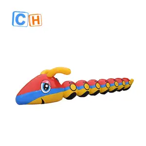 6M Outdoor Caterpillar Inflatable Team Racing Game Caterpillar Team Building Inflatable Sport Games Equipment for sale