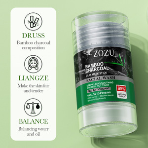 Masque facial en argile au charbon de bambou pour éliminer <span class=keywords><strong>les</strong></span> points noirs, format voyage 40g, marque privée personnalisée, vente en gros, pour tous types de peau - Product Image 2
