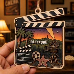 Adorno de Clapperboard de Hollywood |   Decoración de Madera Contrachapada de Álamo en 3D |   Regalo de Estudio Cinematográfico |   Venta al por Mayor OEM |   FSC CPSC |   Paseo de la Fama - Product Image 2