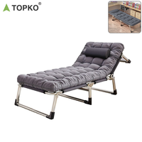Lit pliant de camping TOPKO de haute qualité, portable, léger et simple pour l'extérieur et les voyages