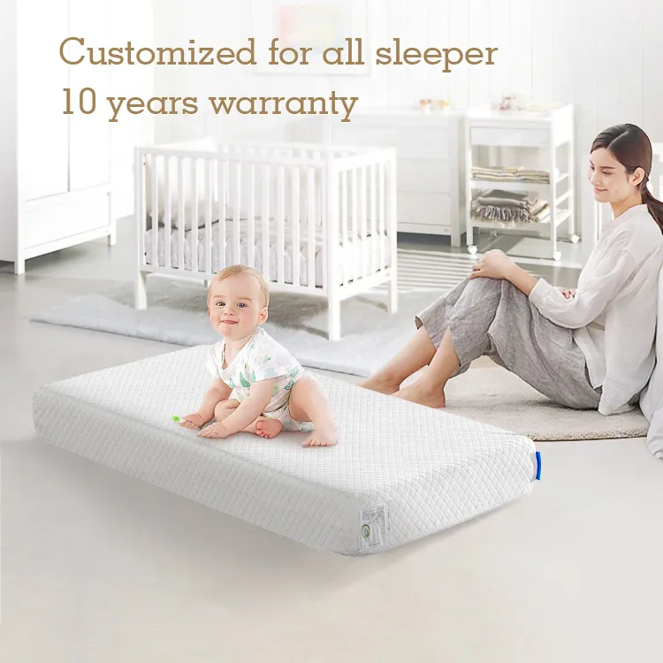 Waterproof sleepwell latex foam cot mesh bed crib mattress baby