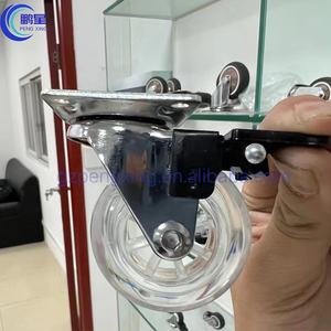 Pengxing Gros Meubles Ricin pivotant Poids Léger Transparent Pu 2 Pouces <span class=keywords><strong>bureau</strong></span> chaise <span class=keywords><strong>sol</strong></span> <span class=keywords><strong>dur</strong></span> roulettes cristal roulettes - Product Image 6