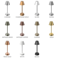Étanche IP54 gradation lampe de table led batterie sans fil décoration lit côté restaurant lampe de table rechargeable