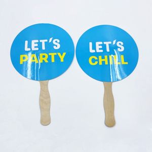 Promotion Paper Handheld Fan Outdoor Advertising Custom Portable Hand Fans With Logo - Product Image 6