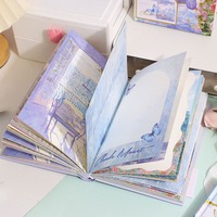 Cuaderno de Notas con Ilustraciones Impresas, Multifuncional, Páginas de Color, Tapa Dura de Cuero, Estilo Retro, Hermoso Diario, Regalo, 80 Páginas