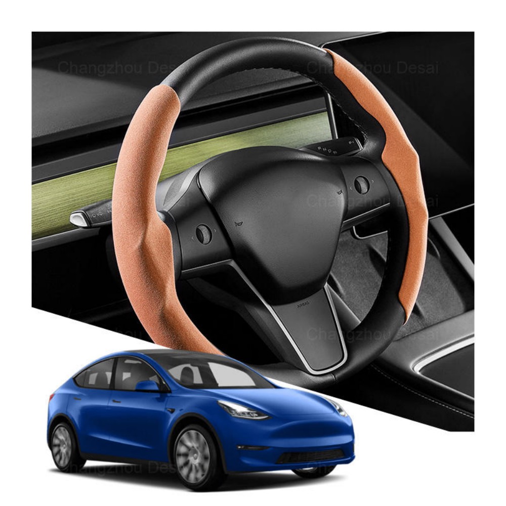 2021 2022 новый автомобиль аксессуары в салон автомобиля нескользящий чехол для руля модель 3/y крышка рулевого колеса