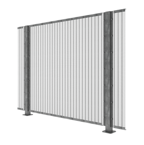 รั้วตาข่ายลวดเชื่อมเคลือบไวนิลสีเขียวสำหรับตกแต่งรั้วรักษาความปลอดภัย358ป้องกันการปีน - Product Image 2