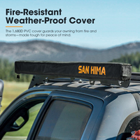 SAN HIMA Auvent latéral de voiture portable à installation rapide, imperméable et pare-soleil, abri extérieur rétractable pour couvrir la baldaquin latérale