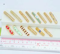 Perles d'espacement en tube en or 18 carats, perles à gros trous pour la fabrication de bijoux délicats en DIY, bracelet, collier, composants décoratifs pour bijoux