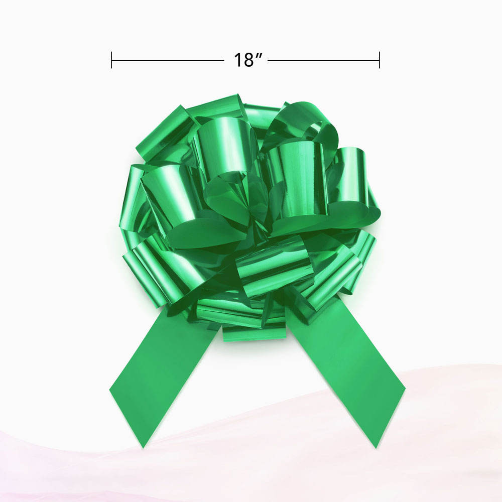 18 Green RND Bows
