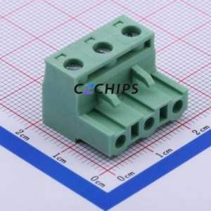 DB2EK-7.62-3P-GN-S Plug-in Terminal Block P=7.62mm Connector Male Plug 1x3P 7.62mm Green - Product Image 1