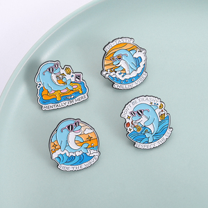 Mentalement <span class=keywords><strong>je</strong></span> <span class=keywords><strong>suis</strong></span> ici épingles en émail citation drôle monter la vague dauphin tropical plage broches revers Badge bijoux cadeaux pour les amis - Product Image 1