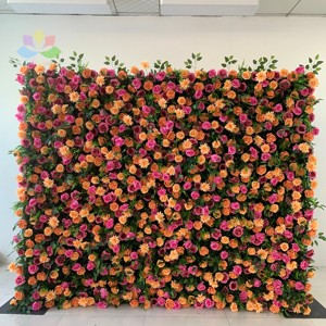 L06767 Vente en gros pas cher Prix Mariage Soie Artificielle Rouge Rose Bourgogne Rose Blanc Vert Toile de Fond Fleur Mur Pour Décoration - Product Image 6