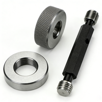 Alat Ukur Ring Gauge Ulir Metrik M1-M1000 6g 6H Akurasi Tinggi 0.001mm Bahan Paduan/Baja