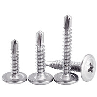 Usine chinoise personnalisée DIN en acier inoxydable 410/304 attaches industrielles vis taraudeuses auto-perceuses avec rondelle à tête de plaquette