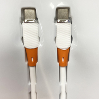 Câble de données de charge rapide en silicone ultra souple 1M PD USB-C à USB-C pour câble Iphone 15