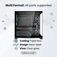 Boîtier PC Full Tower K245-22ATX de grande taille, prend en charge les GPU jusqu'à 420 mm, disposition optimisée des ventilateurs pour un flux d'air élevé