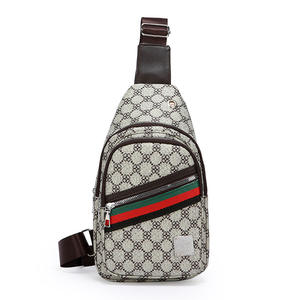 LJDY600 Men's Chest <b>Bag</b> Dark Gray Printing <b>Waterproof</b> Wear Resistant <b>Crossbody</b> <b>Bag</b> For Business Travel Fall 2025 - Product Image 3